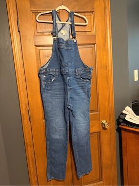 Universal Thread Women's Dark Blue Denim Overalls